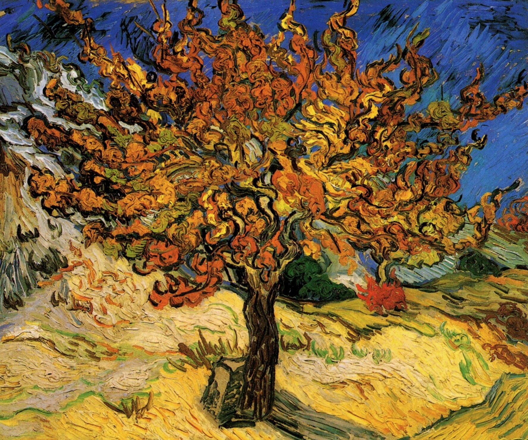Картина Ван Гога Тутовое дерево 1889